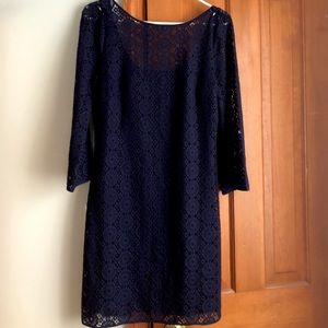 Lilly Pulitzer Navy Embroidered Dress NWOT